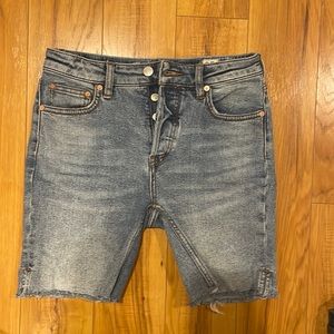 We The Free, free people denim Bermuda shorts